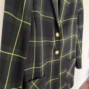 Nygard wool vintage plaid blazer made in Canada
